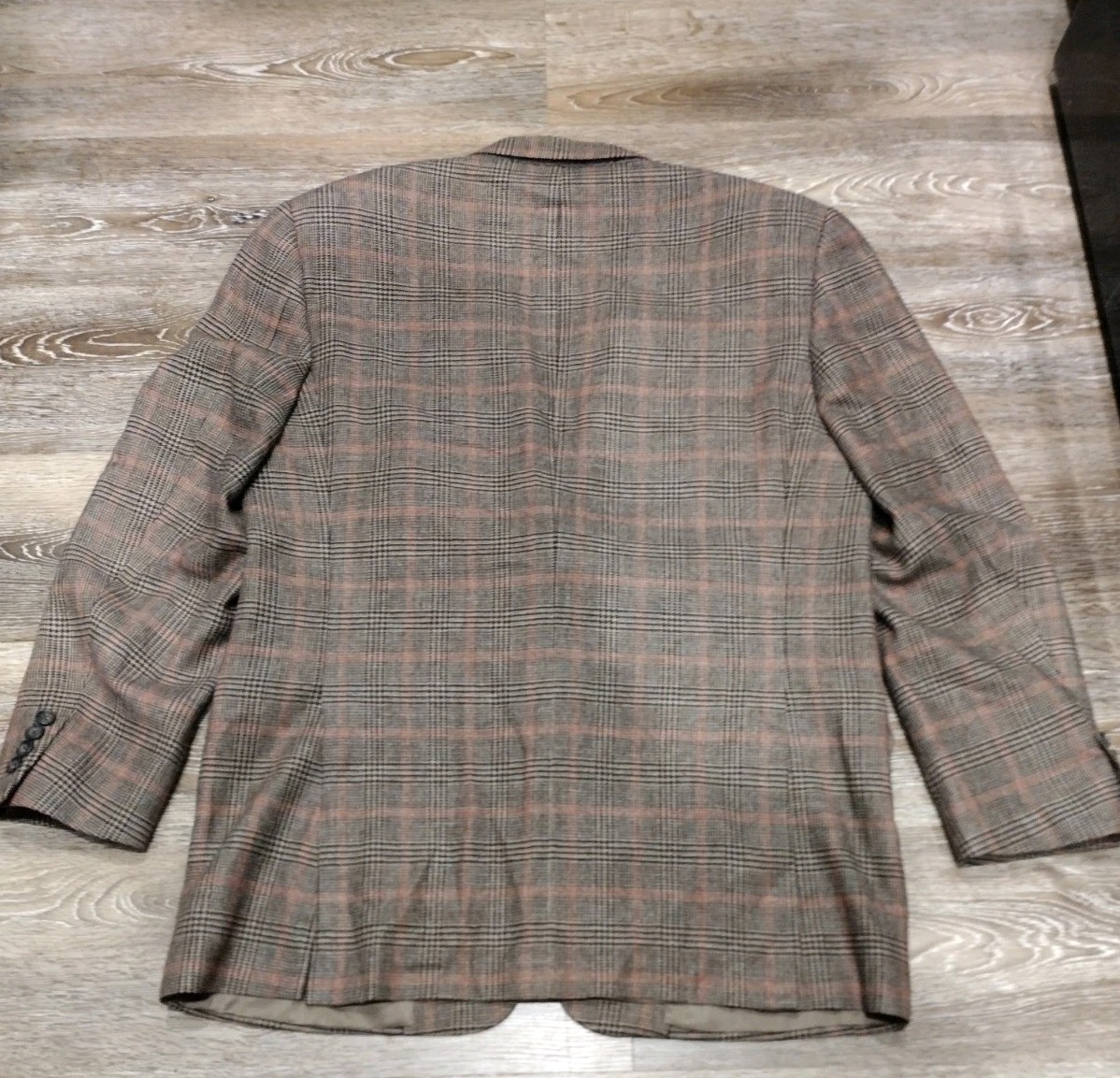 Corneliani Sport Coat 42R Brown Windowpane Check Wool Mohair Cashmere