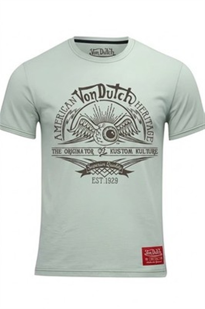 Von Dutch Mens Cotton Short Sleeve Crew Neck T-Shirt Logo VD-LLCSSK