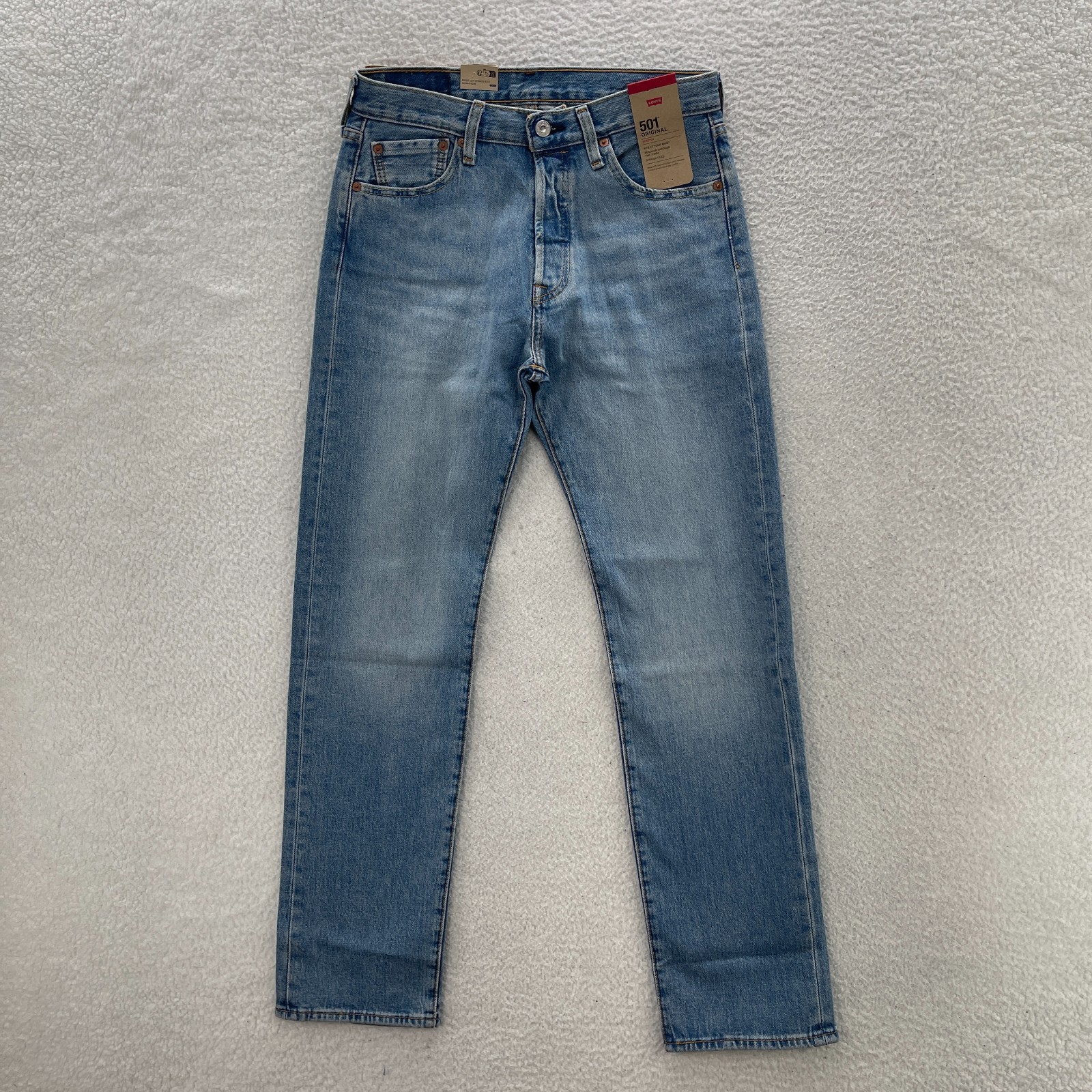 Levis 501 Jeans Mens 30×32 Blue Original Straight Button Fly Denim Grunge Cowboy