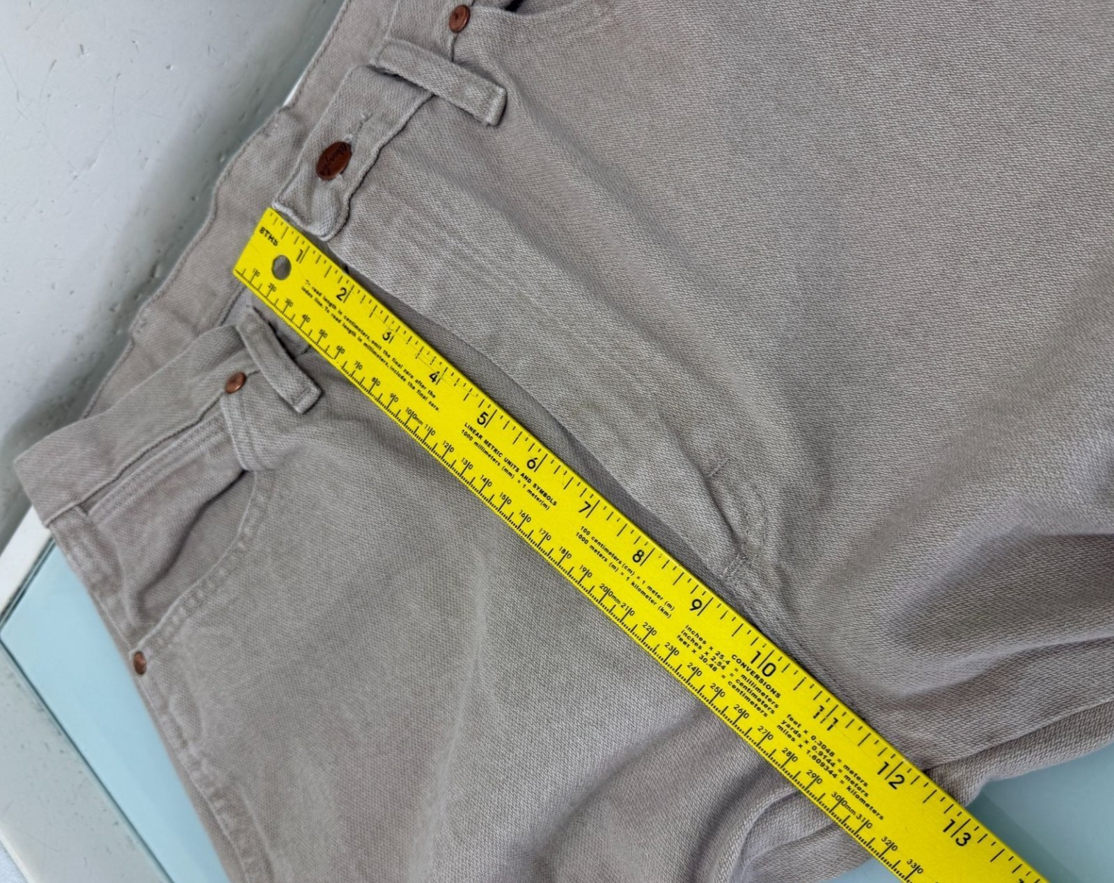Wrangler Cowboy Cut Jeans Mens 35X36 Tan Beige Regular Fit Western 1013MWZTN