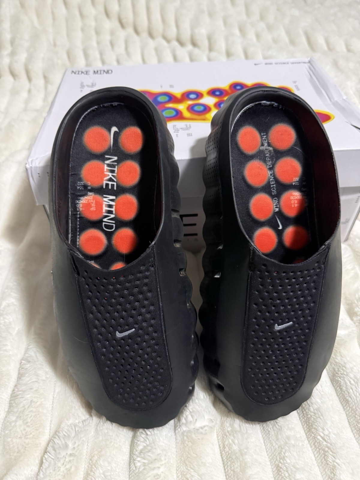 Nike Mind 001 Men’s Slide Sandal Black Breathable Slip-On US 7 EU 40
