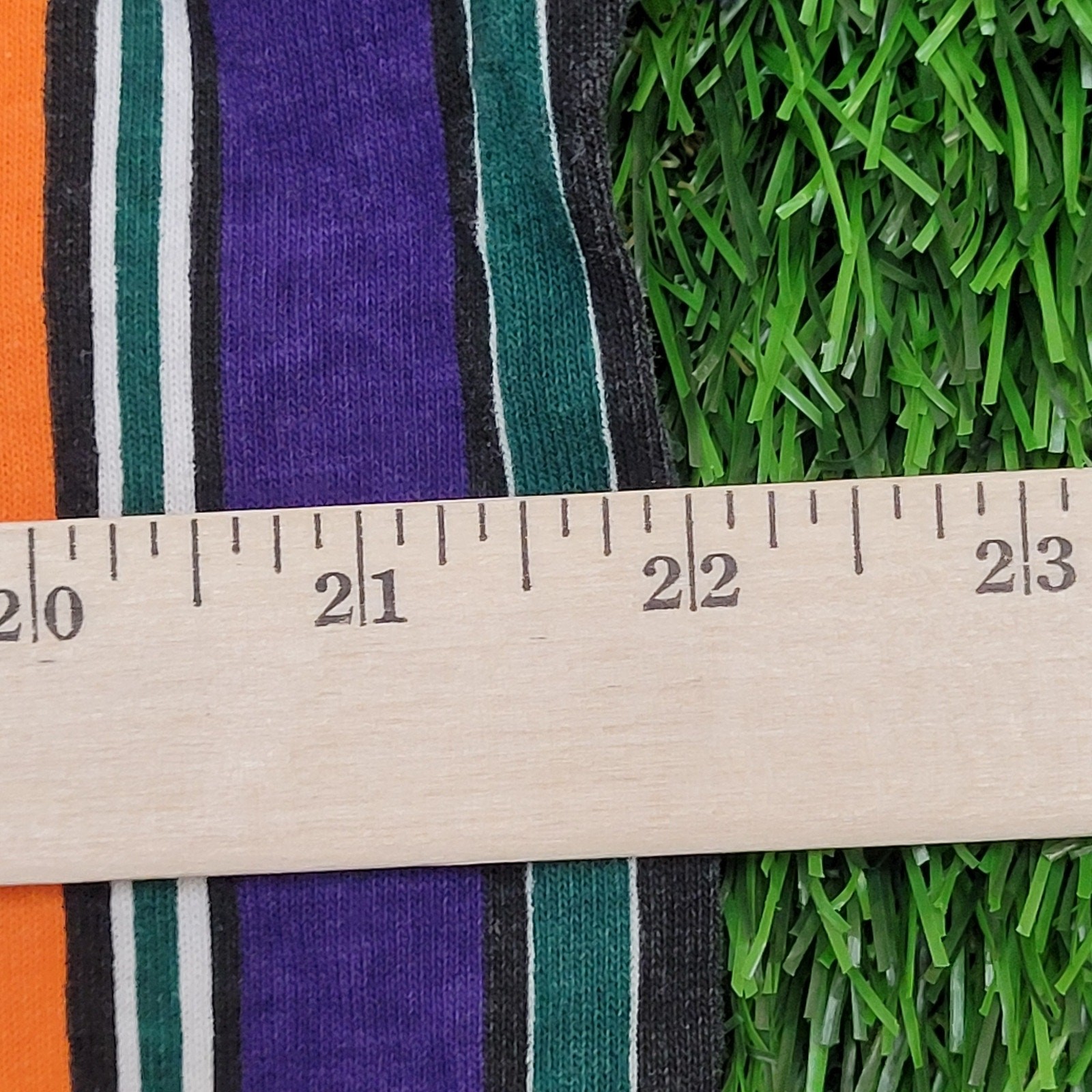 Vintage 90s Summer Fringe Stripes Shirt Womens Large 22×21 Baggy Boxy