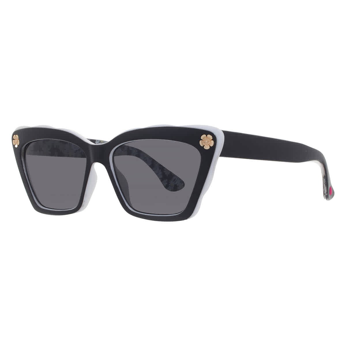 Betsey Johnson Smoke Cat Eye Ladies Sunglasses 10266004.CGR BAWSMK