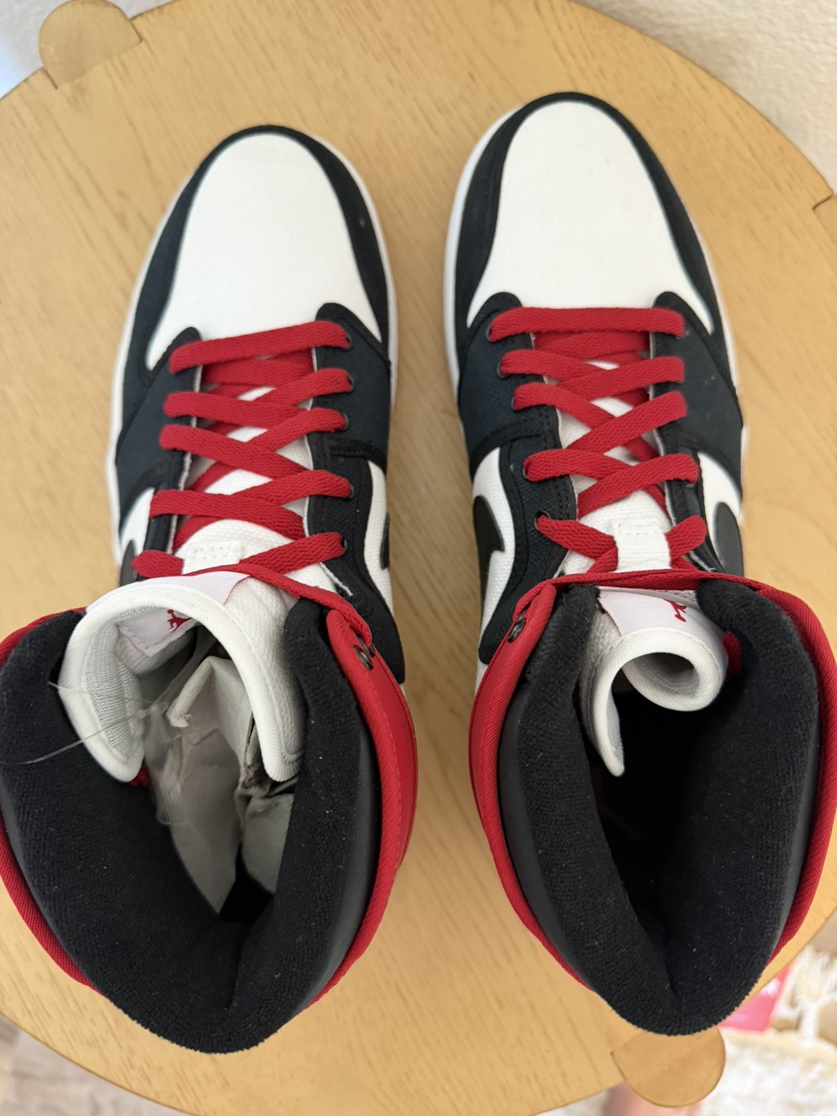 AIR JORDAN 1 HIGH AJ1 AJKO BLACK TOE RED WHITE SHOES MENS 402297 110 SZ 11