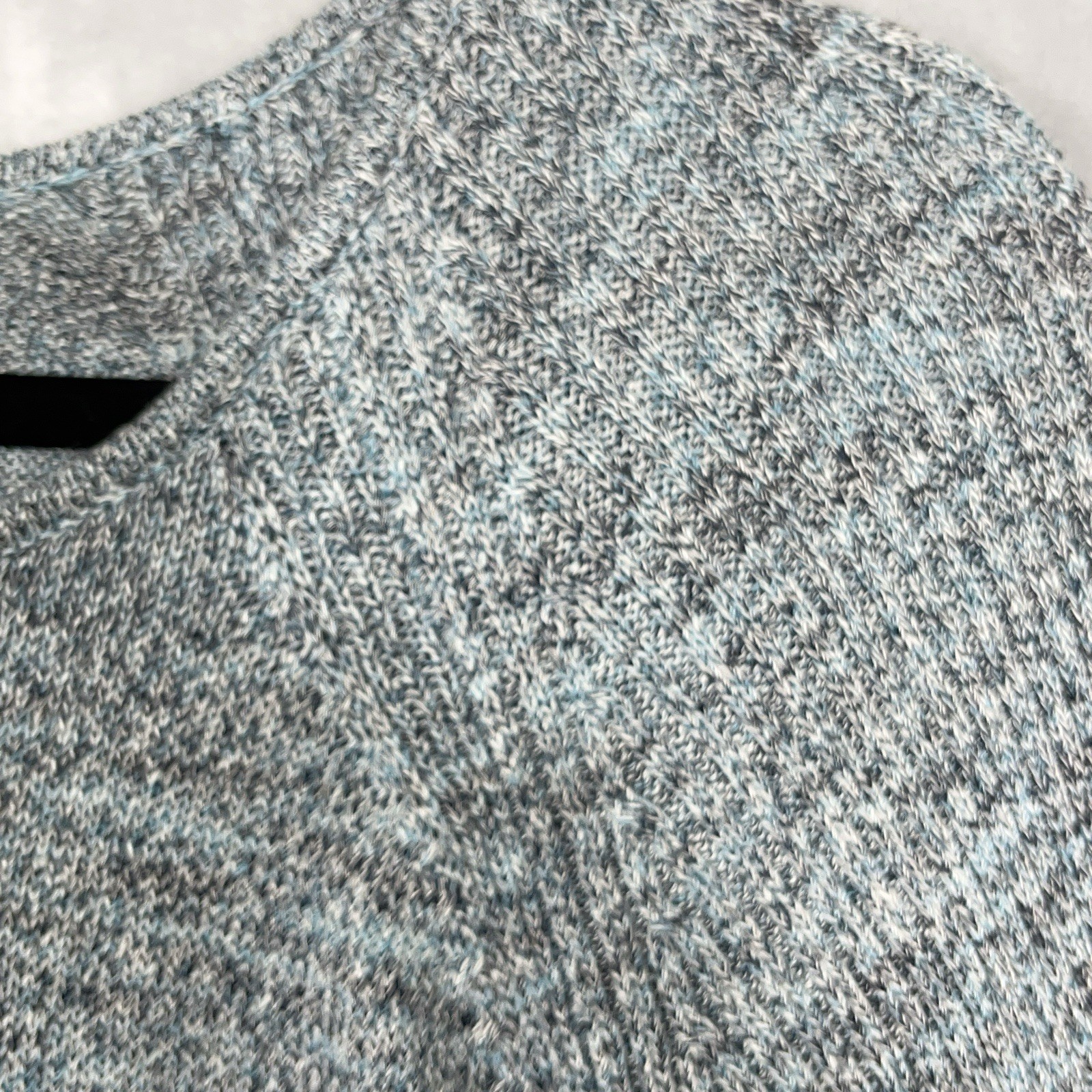 Pure J Jill Pullover Linen Blend Sweater Tunic Langenlook Womens XL Aqua Green