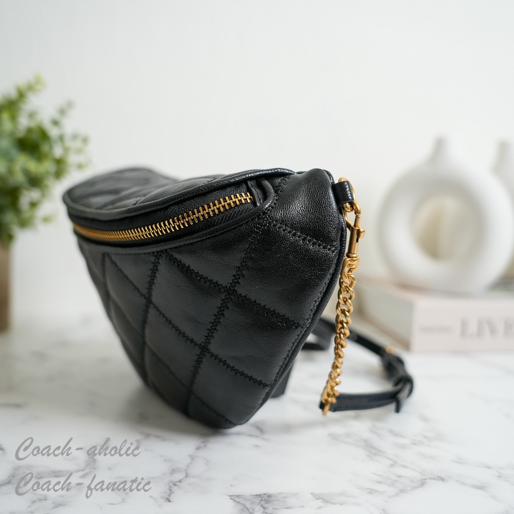 NWT Tory Burch Willa Belt Bag Leather Fanny Pack Crossbody in Black
