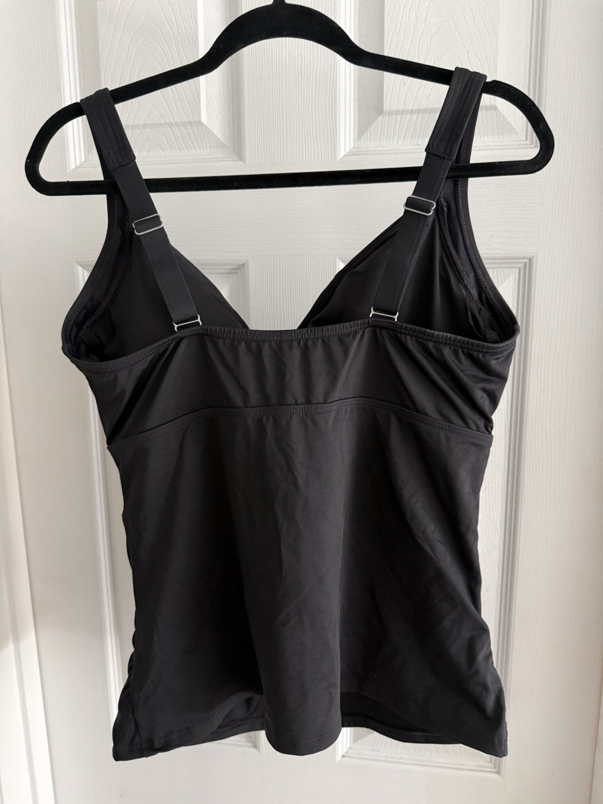 Lands End Women’s Sweetheart Wrap Underwire Tankini Top Size 12 DDD