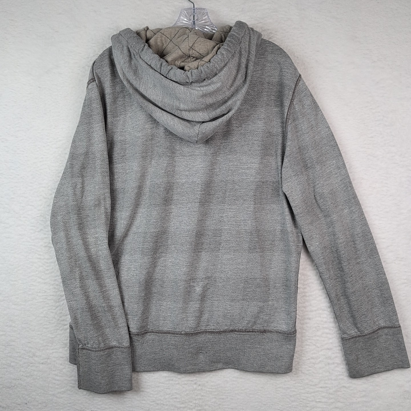 Vtg Y2K American Eagle Mens Vintage Fit Zip Up Hoodie Gray Distressed Sz XL