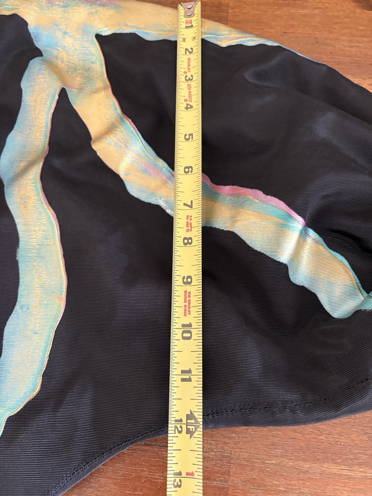 VTG TERRY & TONI Hand Painted Kimono Jacket Black Batwing Cocoon Art To Wear 80s