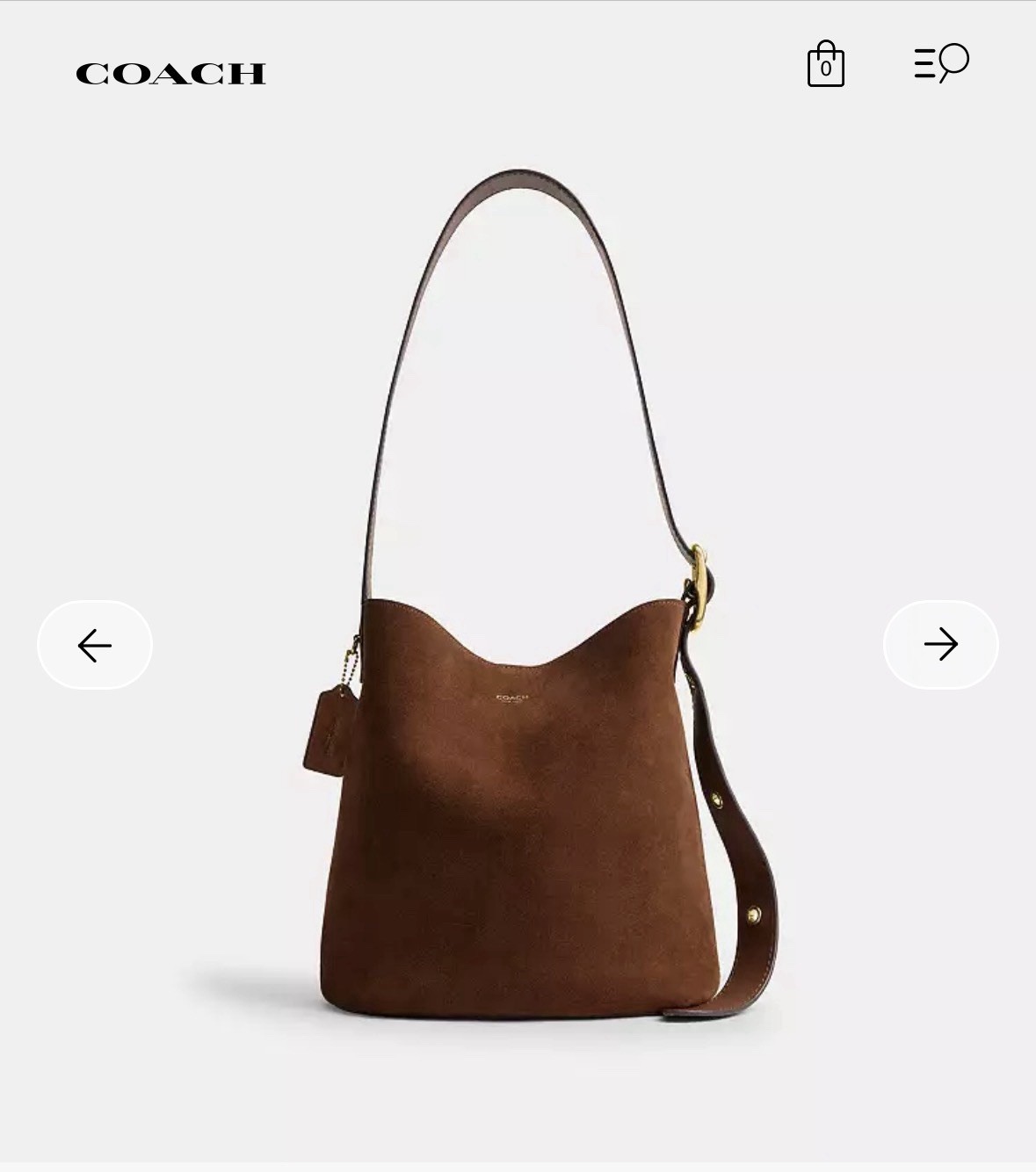 Coach Bleecker Bucket 21 Suede Leather Shoulder Crossbody Bag Clay NWT CCW84