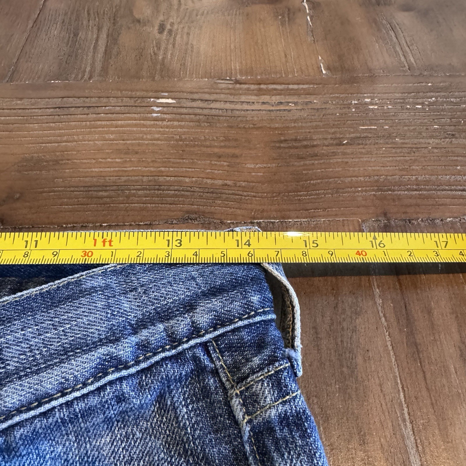 Y2K 7 For All Mankind Women’s Bootcut Jeans Distressed Stretch Blue Size 26 USA