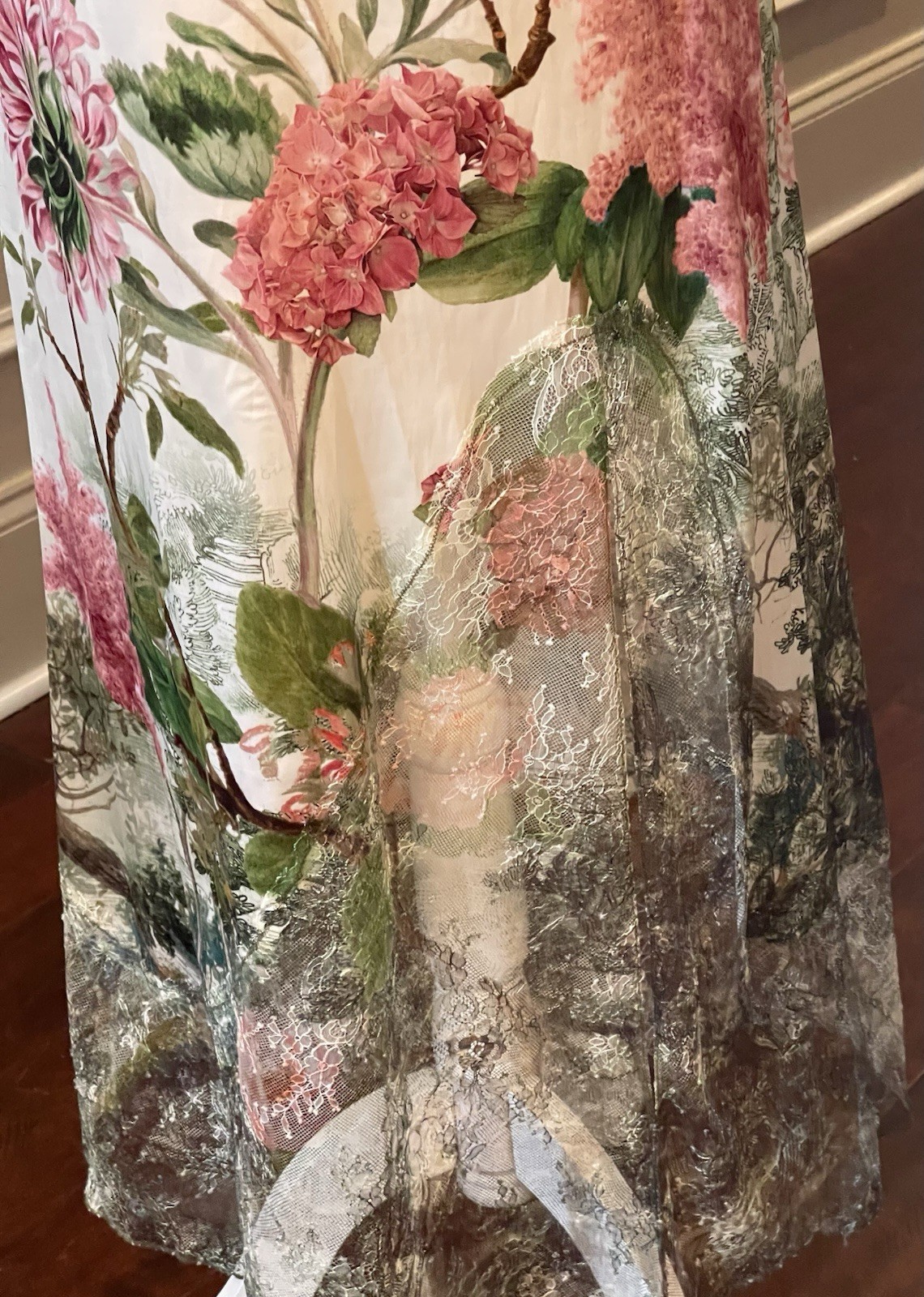 Alice & Olivia Floral Julietta Cutaway Lace MIDI Dress NWT MSRP $495 Sz 6