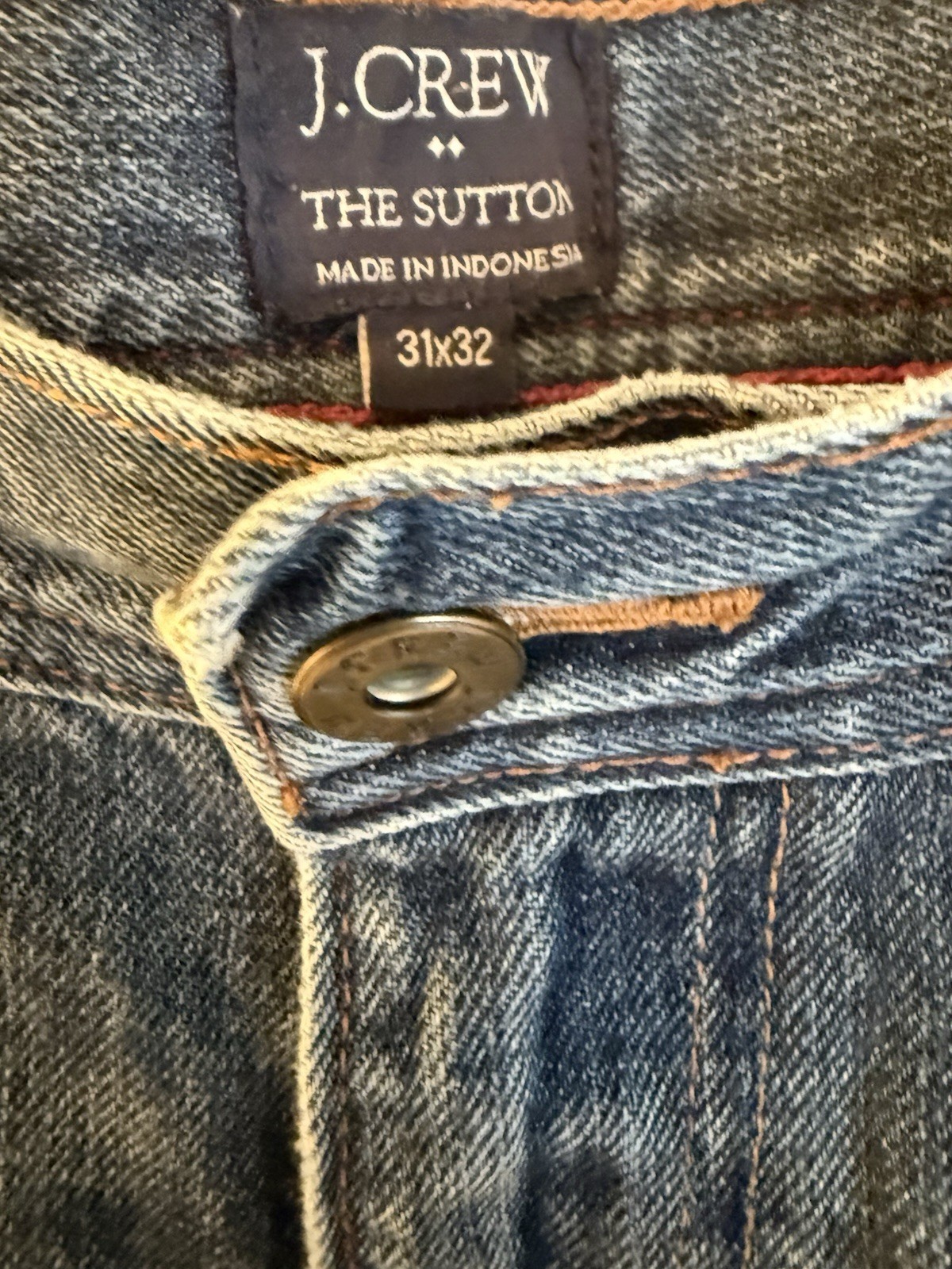 J. Crew The Sutton Jean Pants Men’s 31×30 Medium Wash Cotton Straight Fit Casual