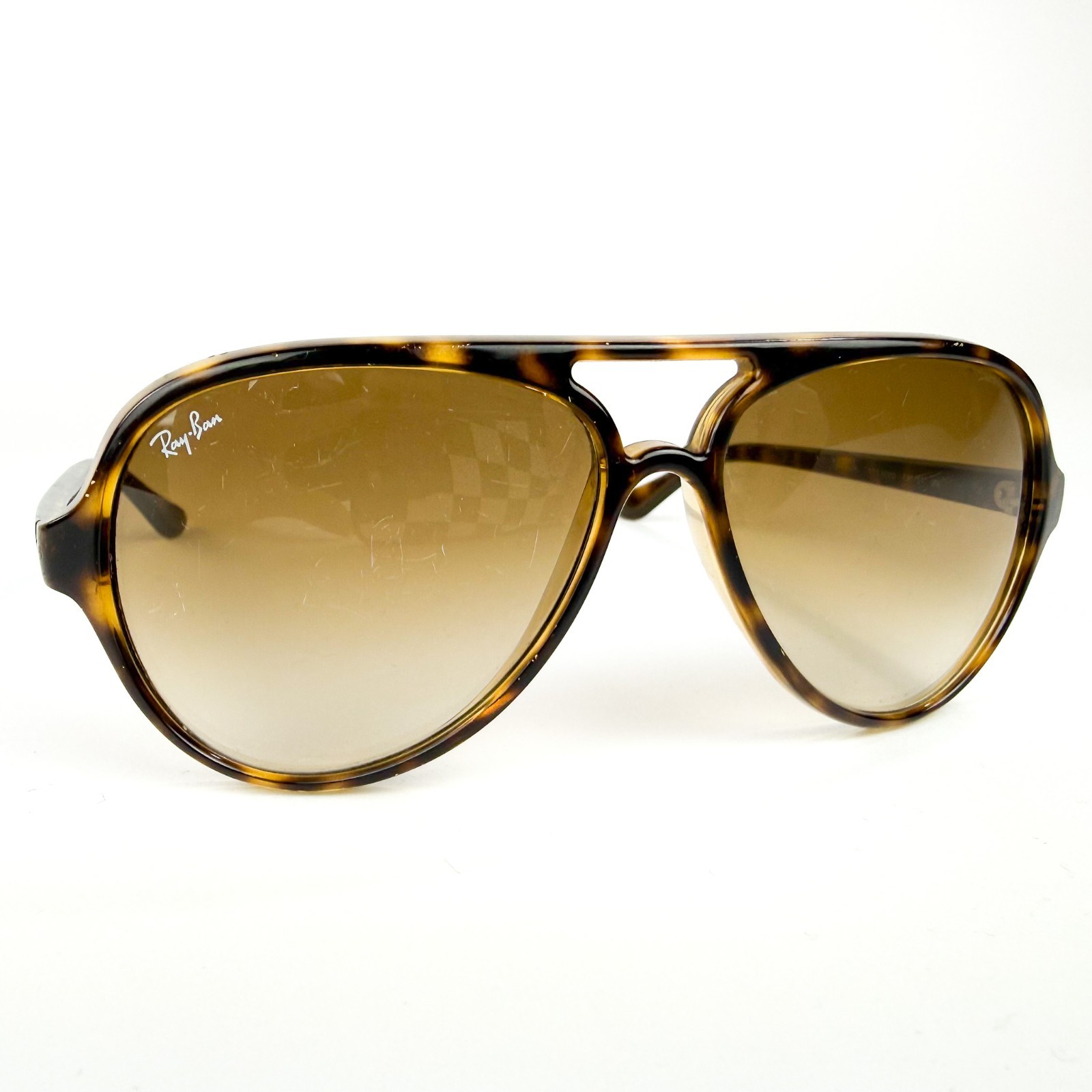 Ray-Ban Cats 5000 Classic Aviator Sunglasses Tortoise Frame Matte Havana