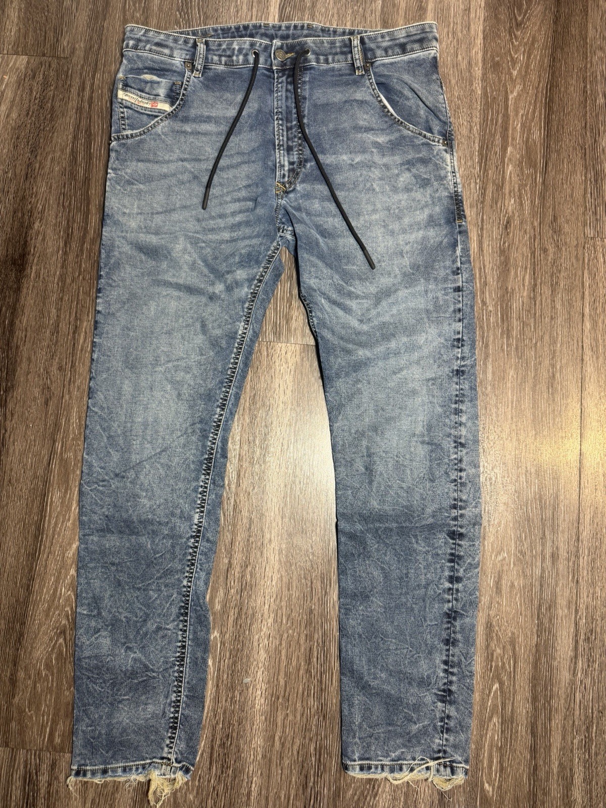 Diesel Tapered Krooley Jogg Jeans Mens 36X32 Medium Wash Blue Denim