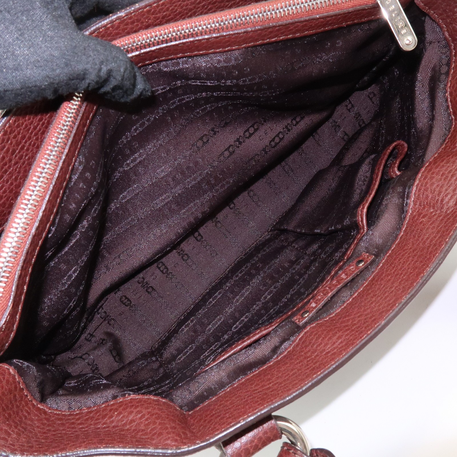 CELINE Leather Boogie Bag Hand Bag Tote Bag Brown Authentic Used F/S