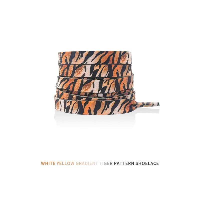 Classic Flat Shoelaces for Sneakers Print Animal Leopard Zebra Snake Shoe Laces