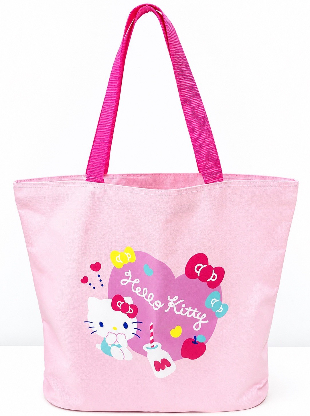 Hello Kitty Big Tote Bag Pink PVC Zipper Japan Limited Large Beach Travel Sanrio