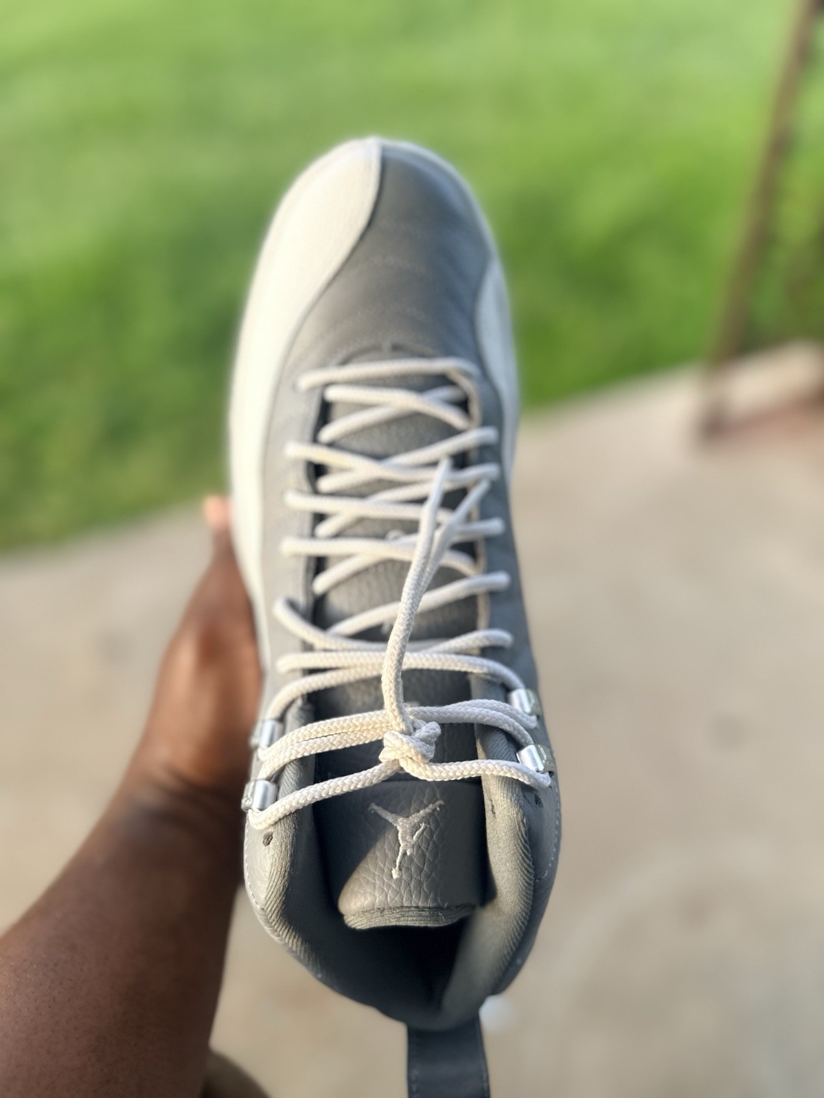Jordan Air Jordan 12 Retro Stealth Gray. No box shoes was in clear case.