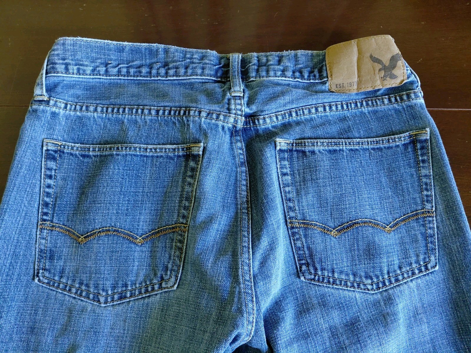 American Eagle Outfitters Jeans Original Straight Mens Size 30×34 Blue Low Rise
