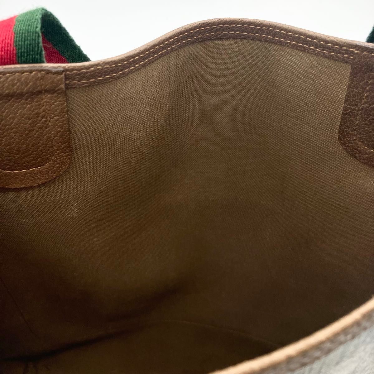 Gucci GG Supreme Sherry Line Tote Bag Interlocking Beige