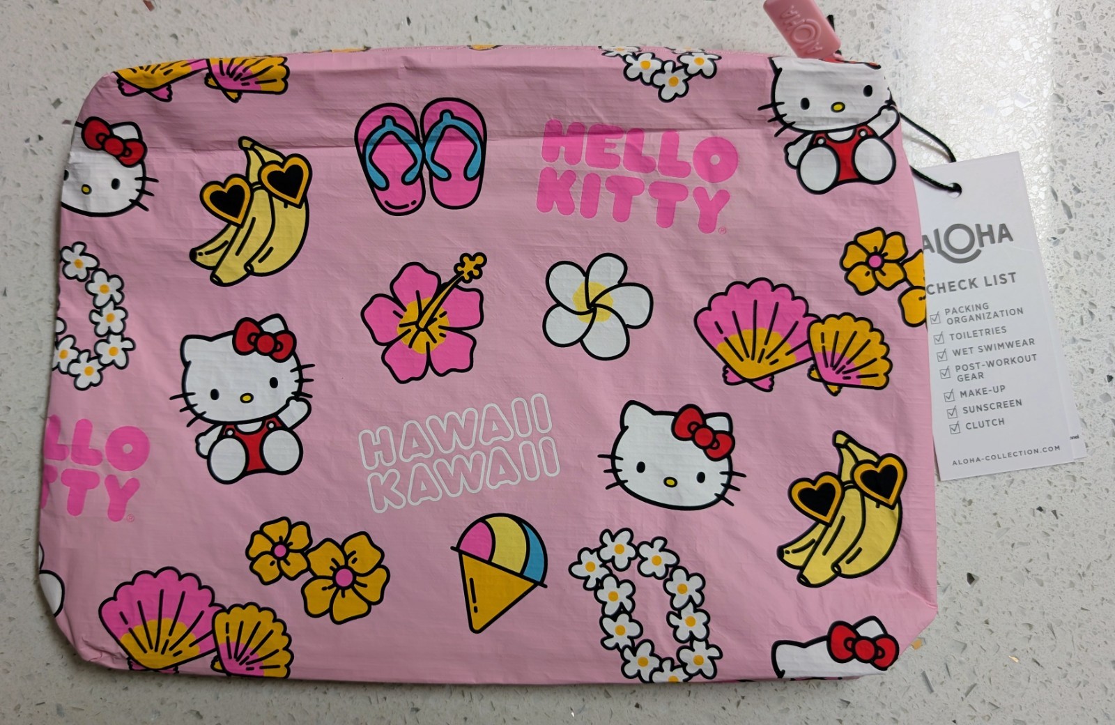 Aloha Collection x Hello Kitty Small Pink Pouch Hawaii Kawaii