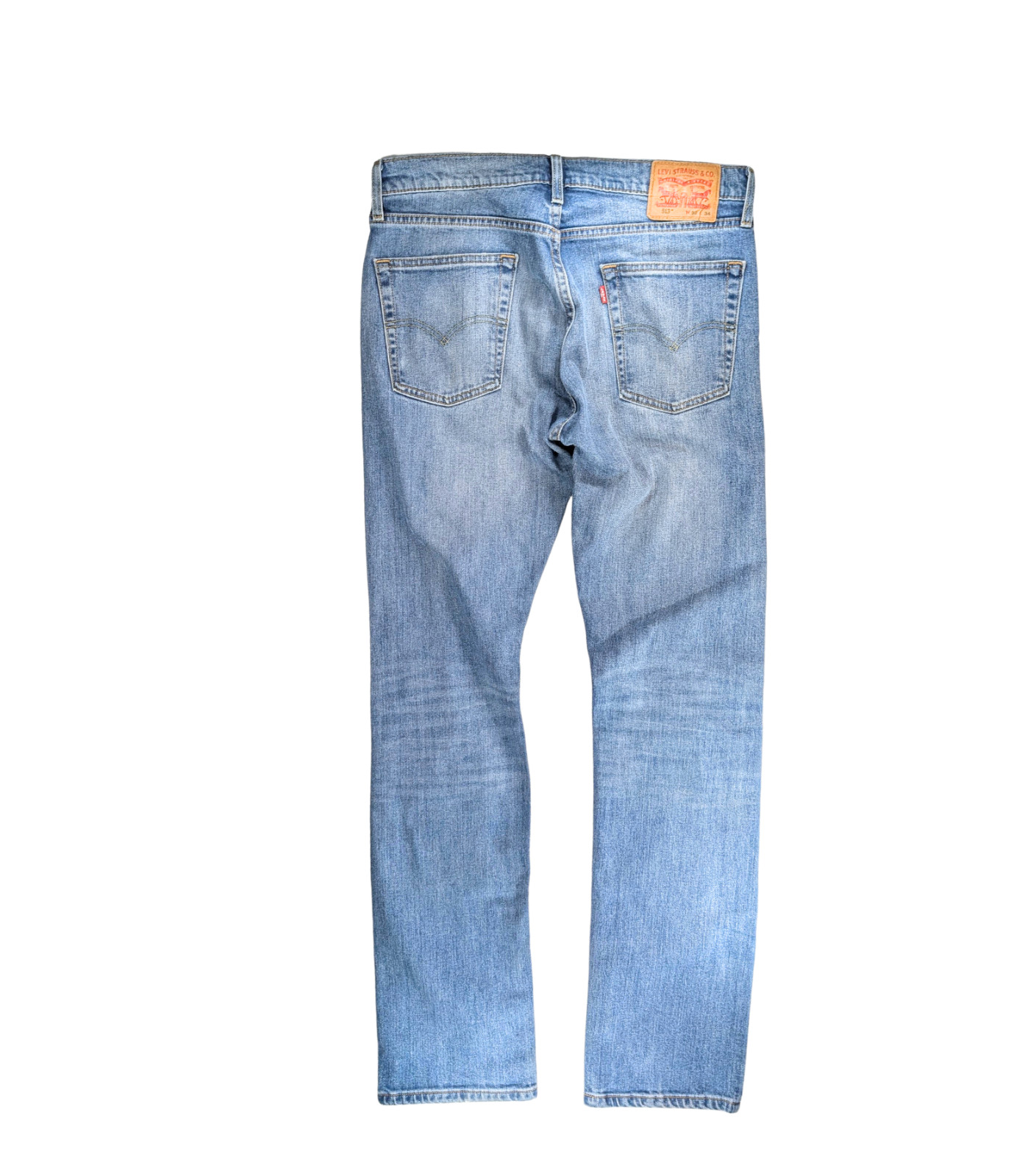 Levi’s 513 Men’s 33×34 Light Wash Slim Straight 5 Pocket Blue Jeans