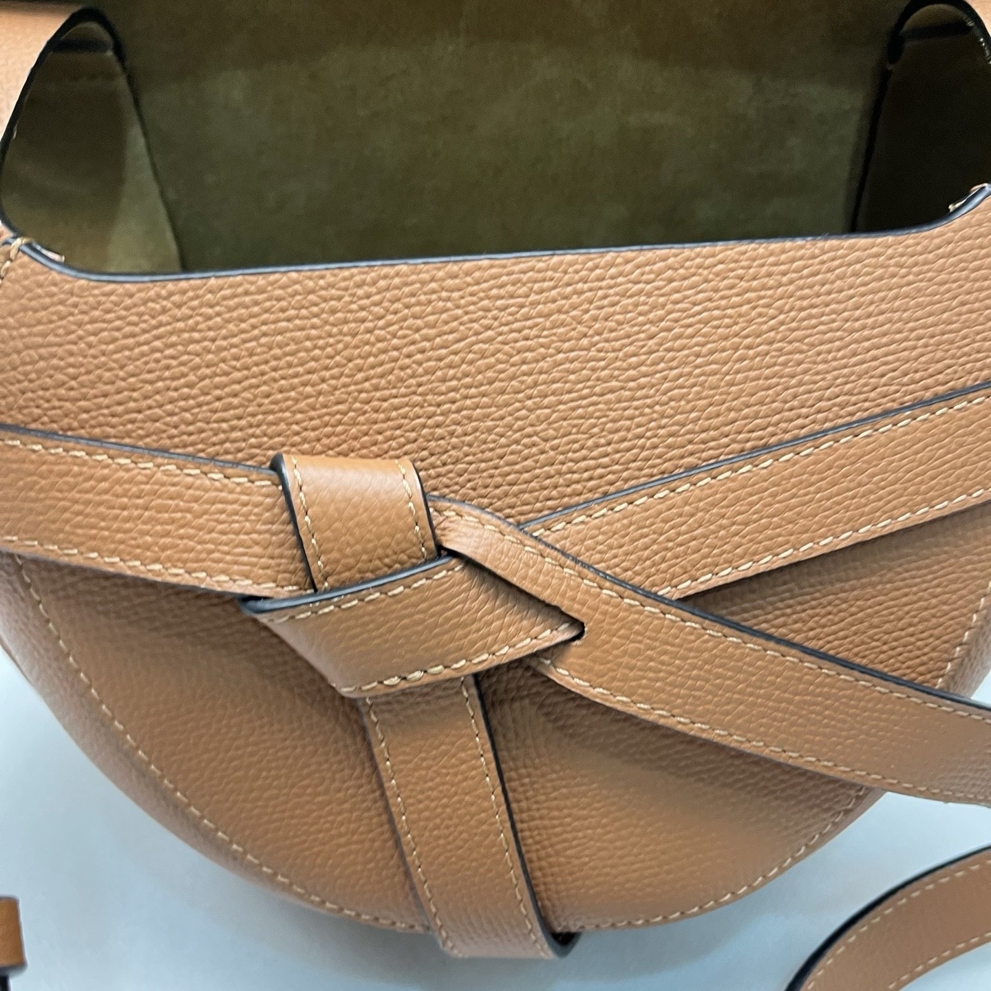 Loewe Pre-Owned Authentic Saddle Bag Caramel Free Tracked Shipping