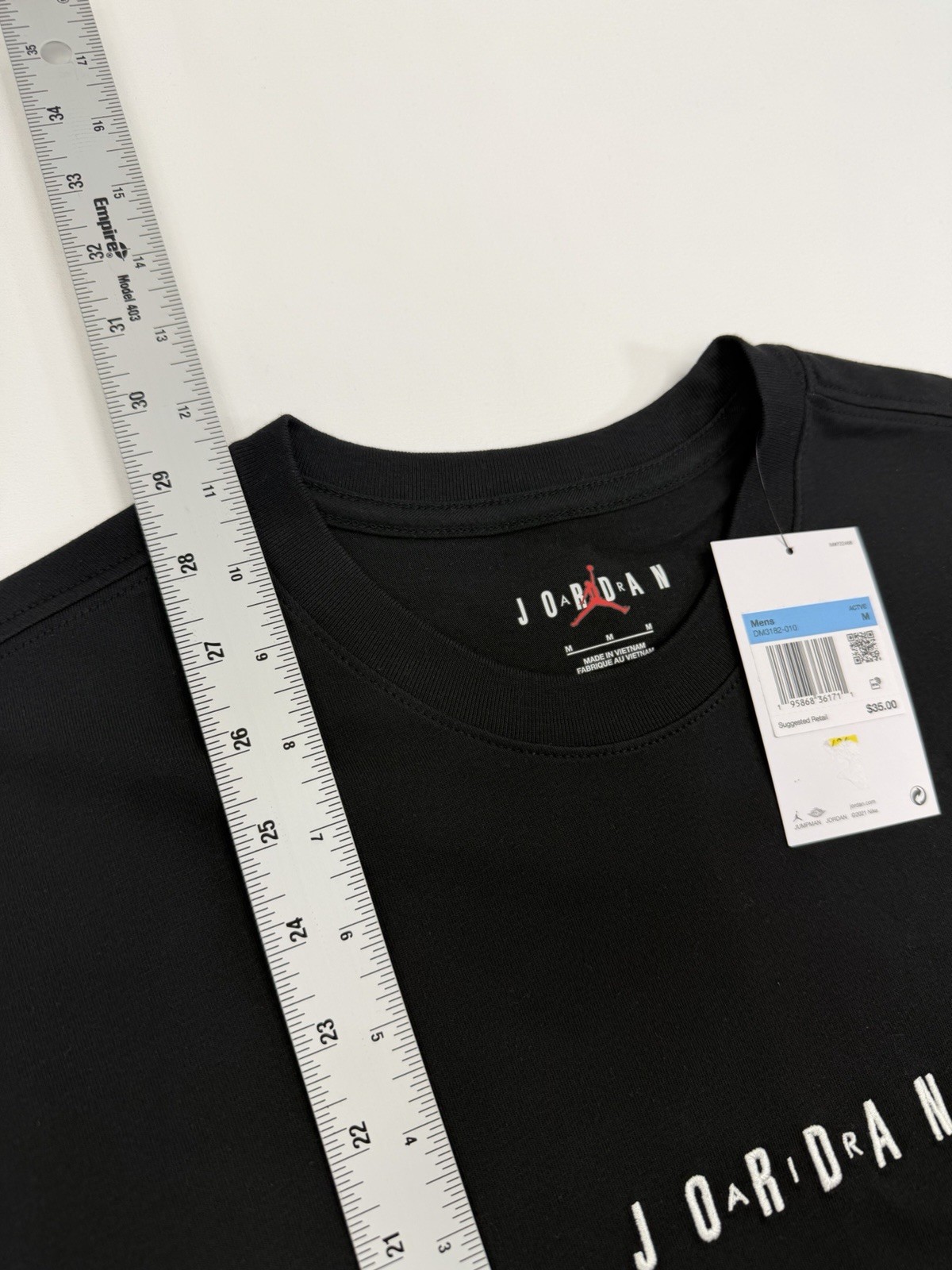 $35 BRAND NEW NIKE MEN’S AIR JORDAN TEE T SHIRT MEDIUM M BLACK DM3182-010