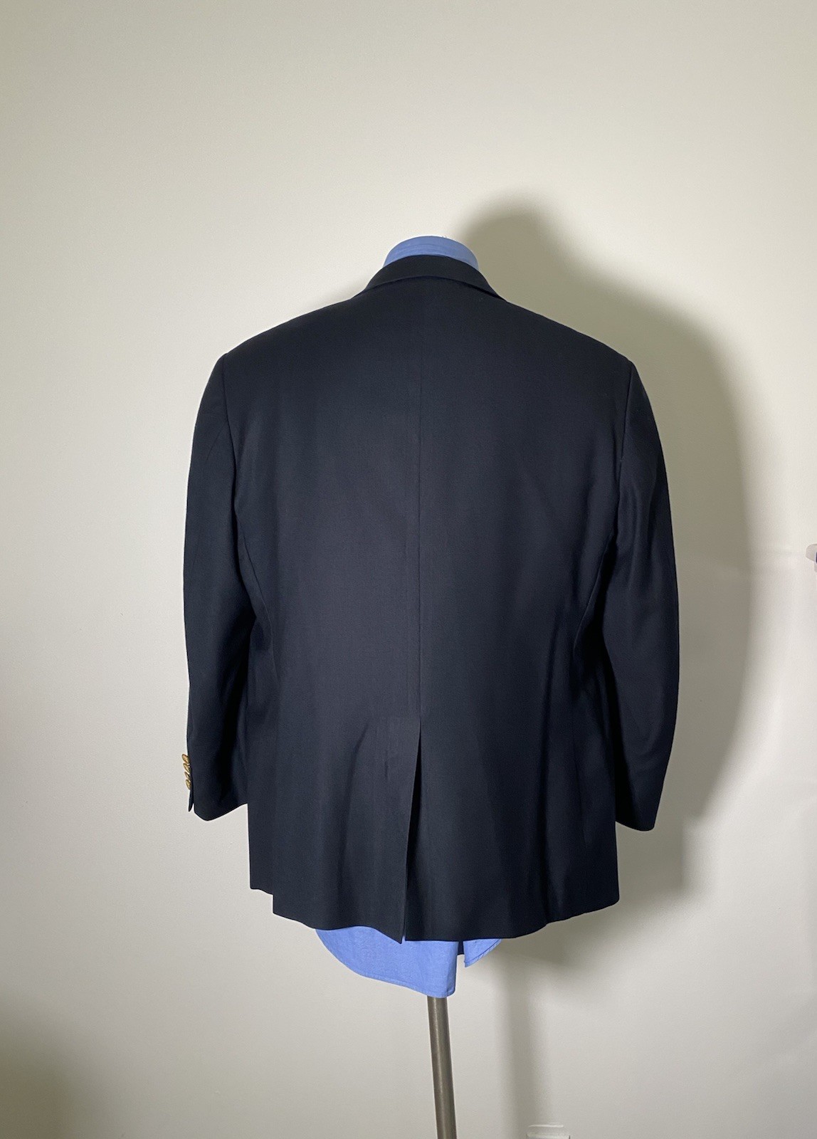 44S BROOKS BROTHERS Italian fleece Logo Gold Button Flannel Wool Tweed Blazer