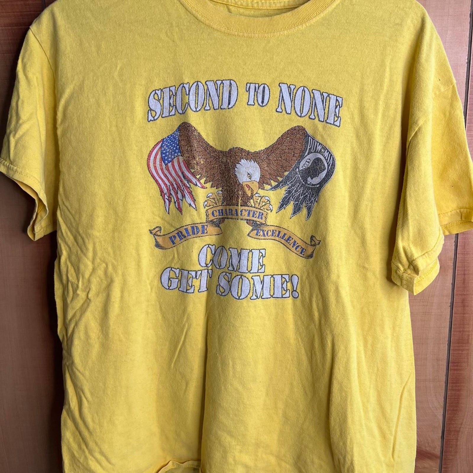 Vintage Second to None USA Veteran US Eagle POW MIA War Flag Military RARE