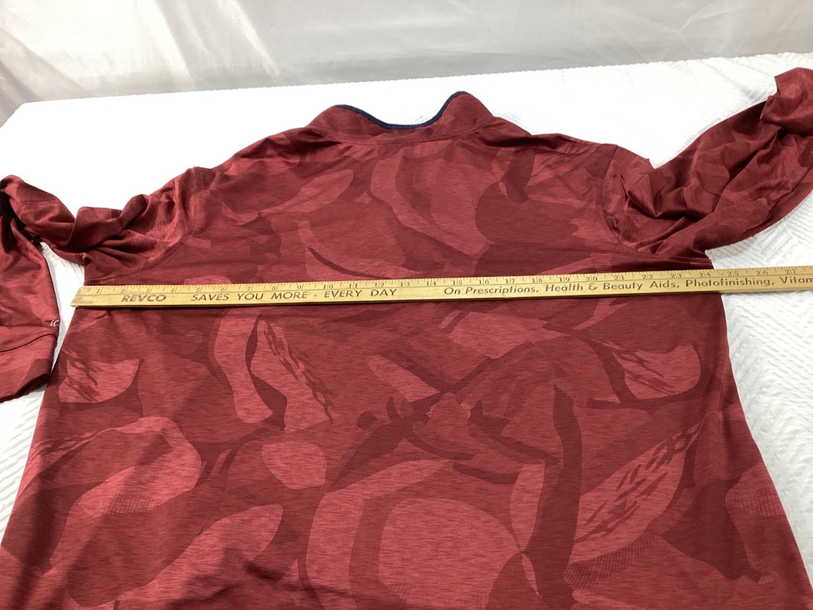 Walter Hagen 1/4 Zip Mens XL Maroon 11 Performance Pullover Camouflage