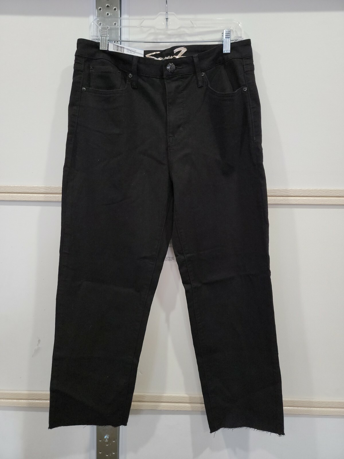 Seven7 Women’s High Waisted Relaxed Fit Tower Straight Crop Jean