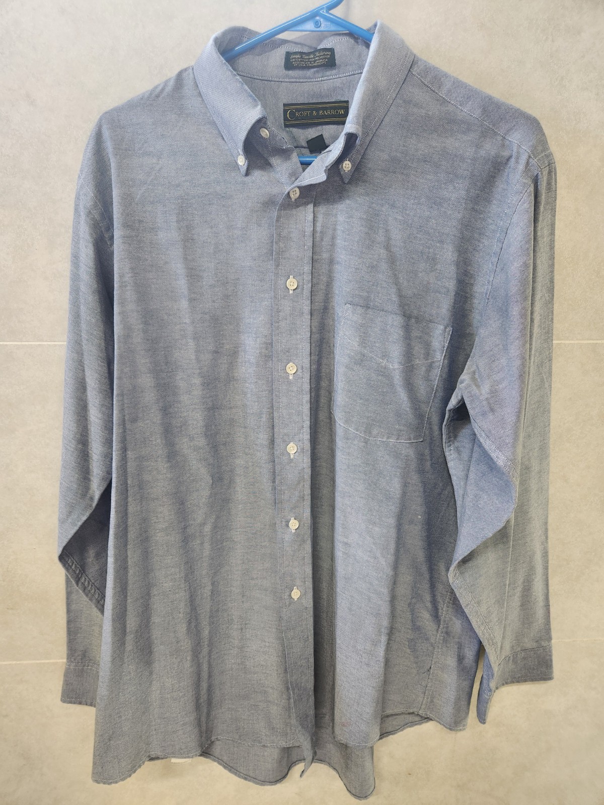Men’s Croft & Barrow Button Down Dress Shirt Size 16 1/2-34/35
