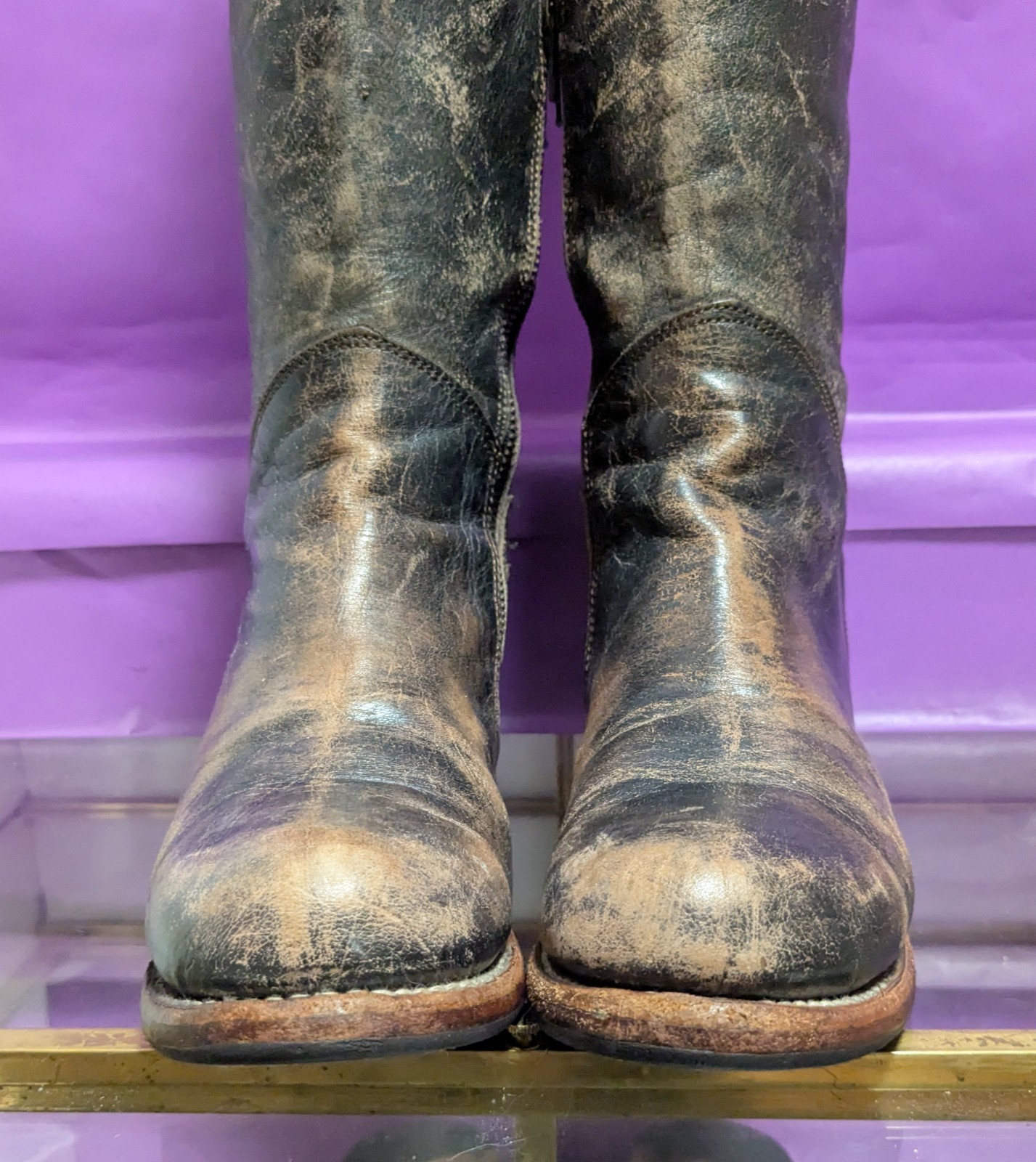 Bed Stu Manchester Hand Wash Leather Tall Riding Boots Women’s 7.5