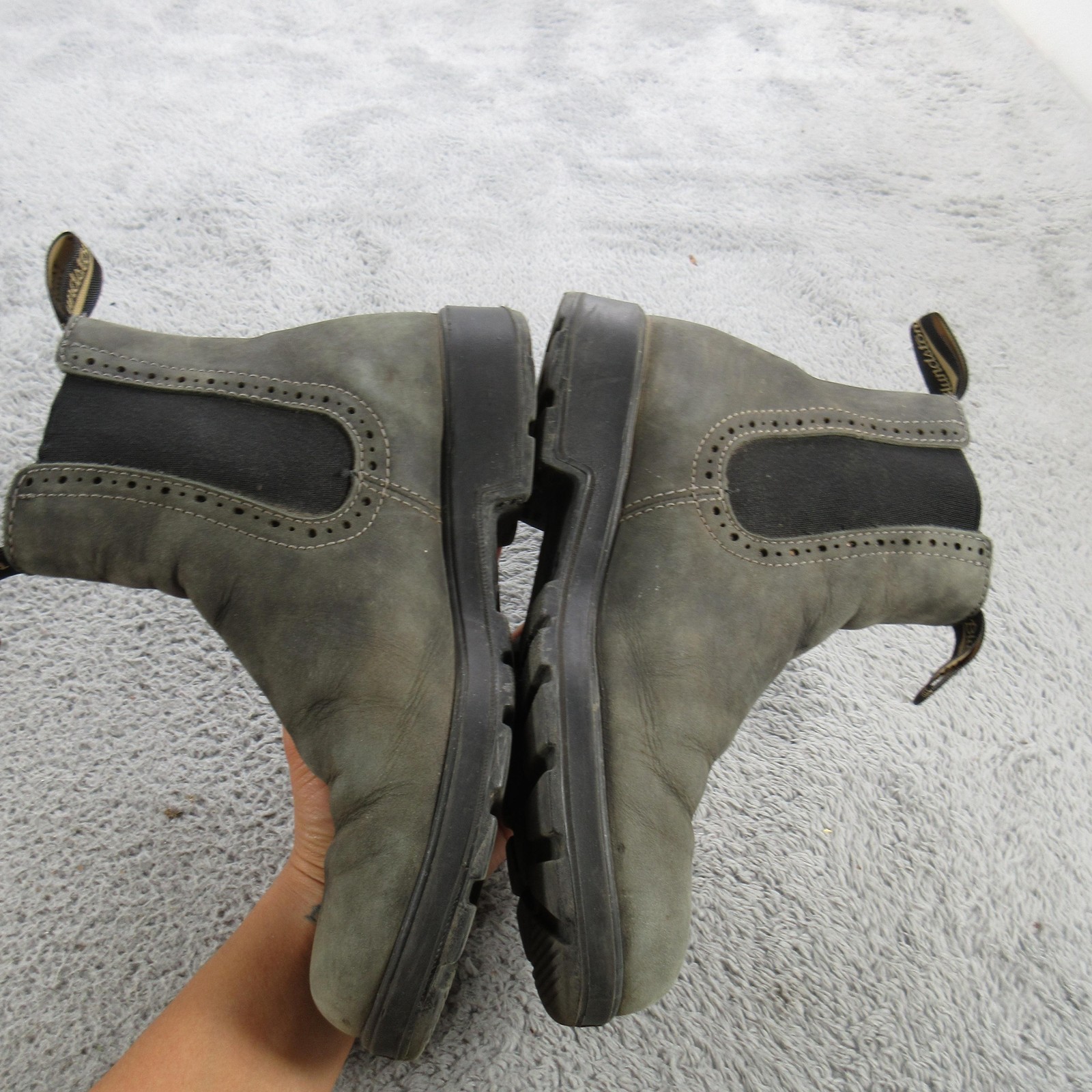 Blundstone Chelsea Boots Mens Size 6 Gray Leather Pull On Ankle Casual Workwear