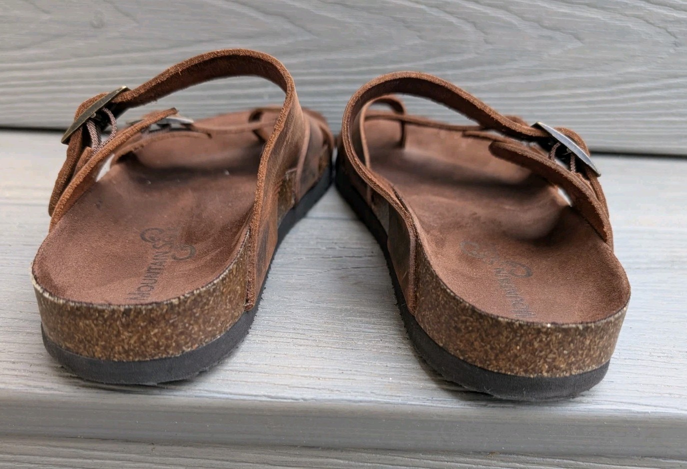 Mountain Sole Sandals Womens Size 6 Brown Leather 2 Straps MS29282
