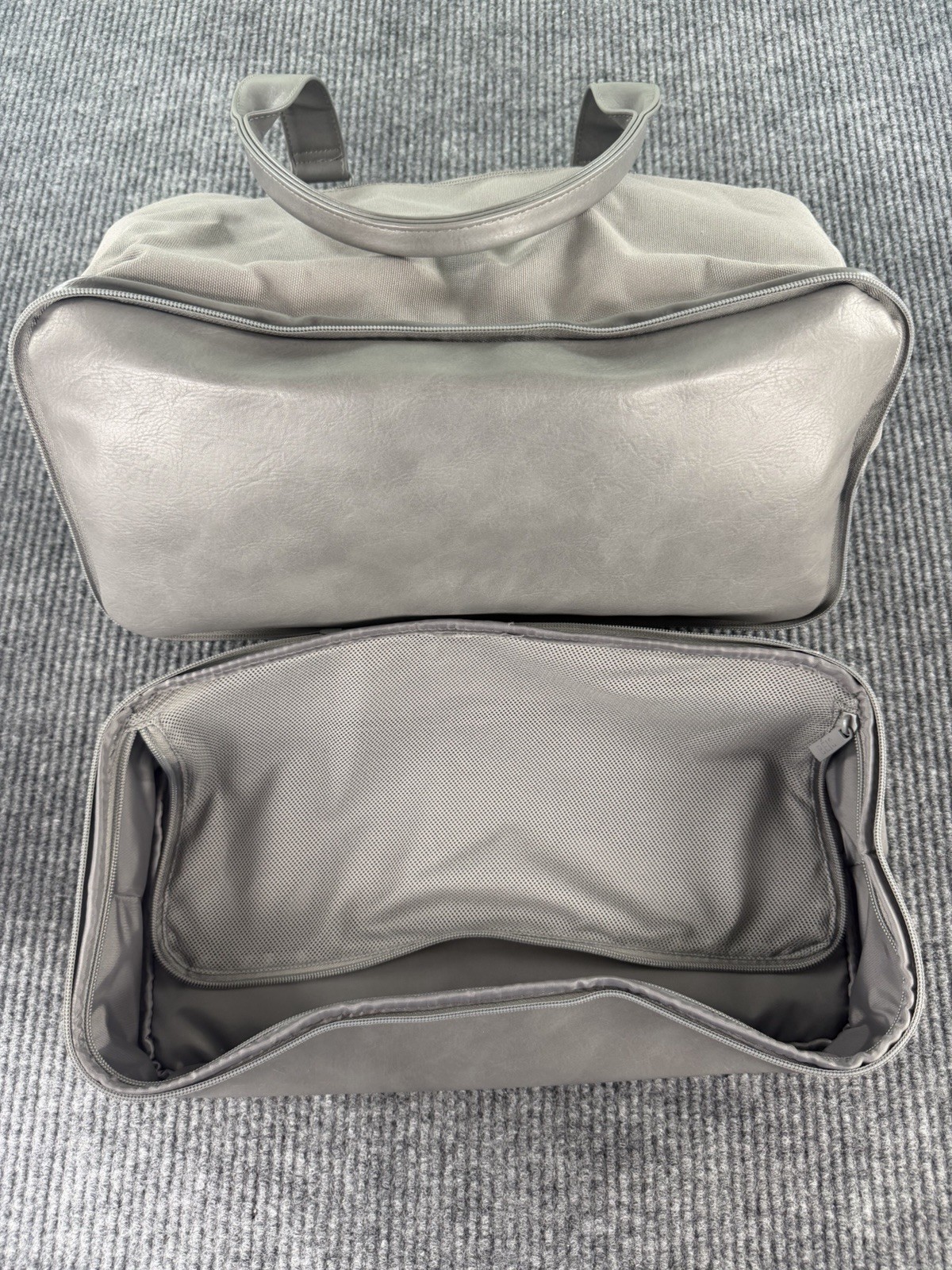 BEIS The Convertible Mini Weekender Travel Bag in Grey Excellent Condition