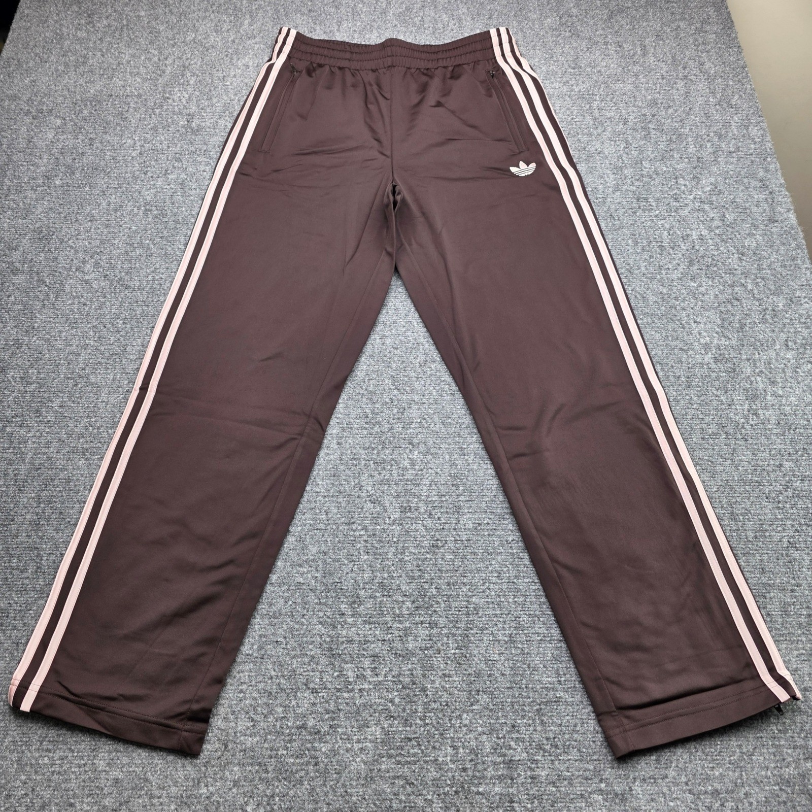 NWT Adidas Originals Firebird Track Pants Mens M Aurora Coffee Brown Pink Stripe