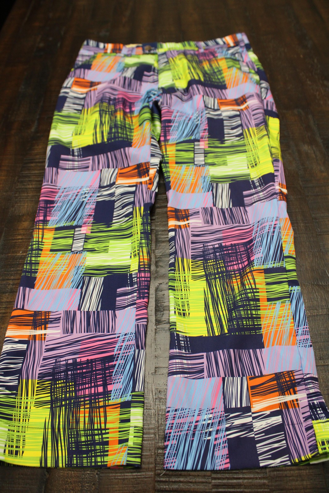 Loudmouth Scribble Abstract Print Pants Mens 34×30 Geometric Polyester