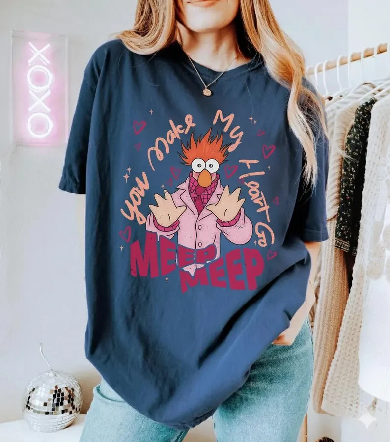 The Muppets Beaker My Heart Goes MEEP MEEP Funny T-Shirt