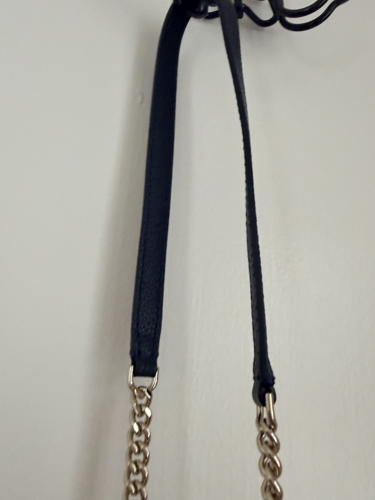 kate spade new york Blue Pebbled Zip Phone Crossbody Bag Gold Chain Card Pockets