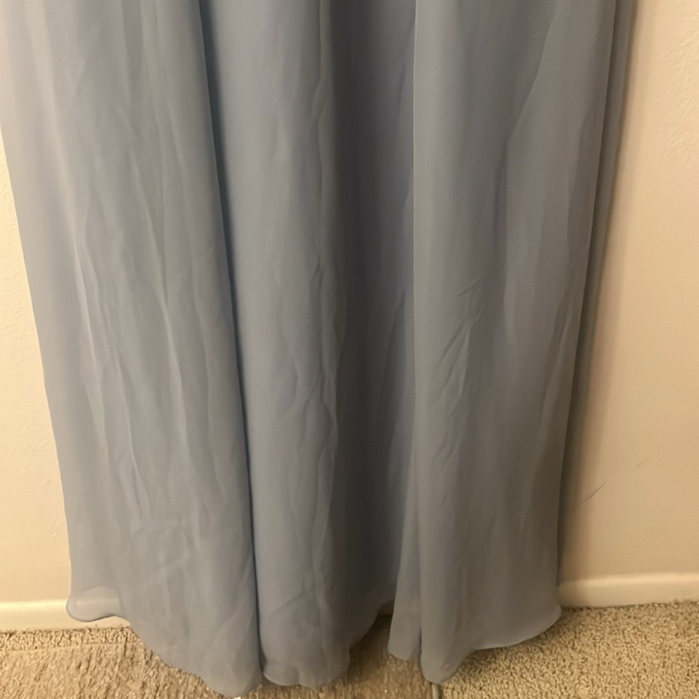 Source Unknown Blue Puff Sleeve Maxi Dress (327)Super Bowl – lady Gaga style