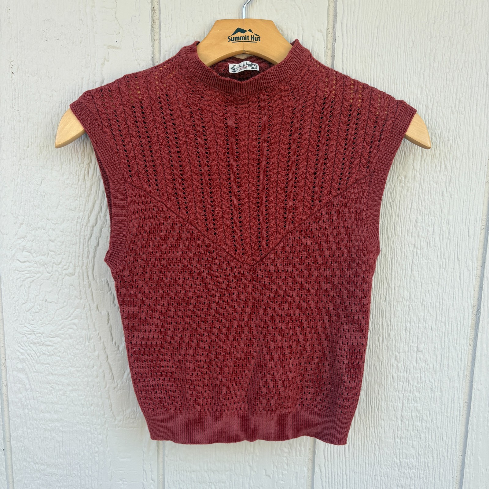 Intimately Free People Fresh Feeling Cami Women’s XS Rubies Mock Neck Knit Sheer