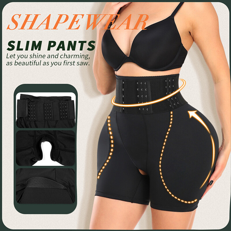 Booty Shaper Padded Panties Women Hip Dip Pads Shapewear with Tummy Control Wrap