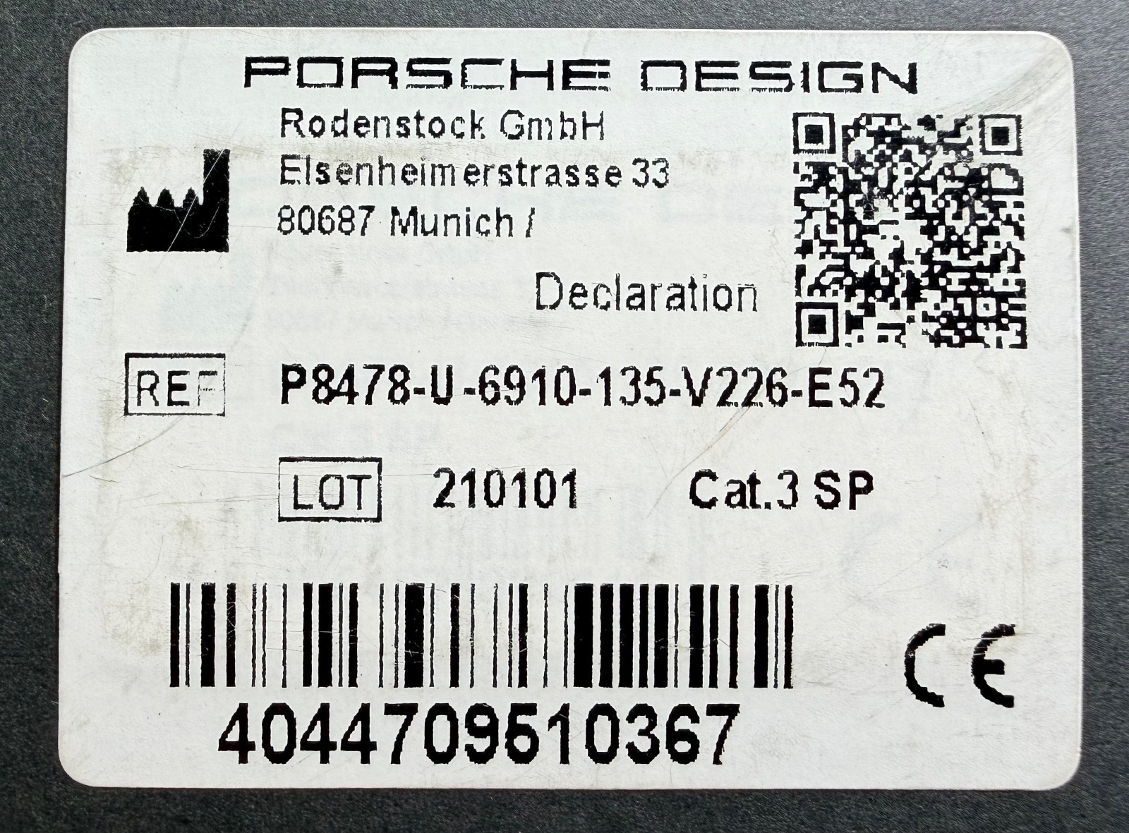Porsche Design P8478-U 69mm Sunglasses Special Edition MSRP $685 4044709510367