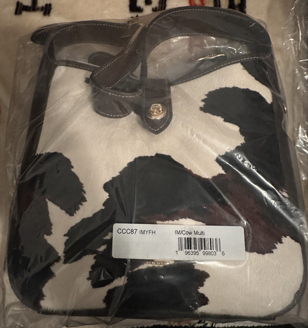 NWT Coach Hadley Convertible Crossbody Bag With Cow Print And Tassel CCC87
