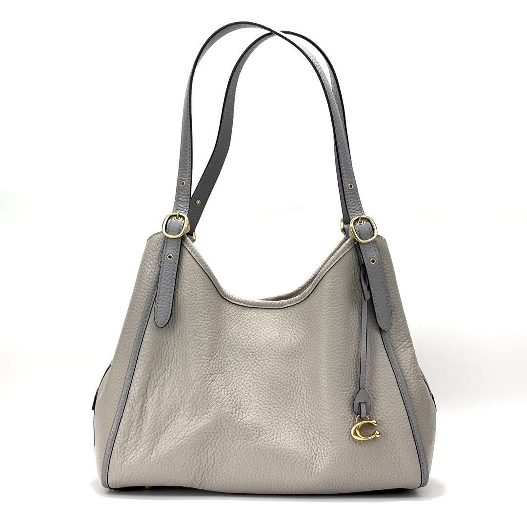 COACH Tote Bag Lori Color Black C6627 Gray Women’s Auth
