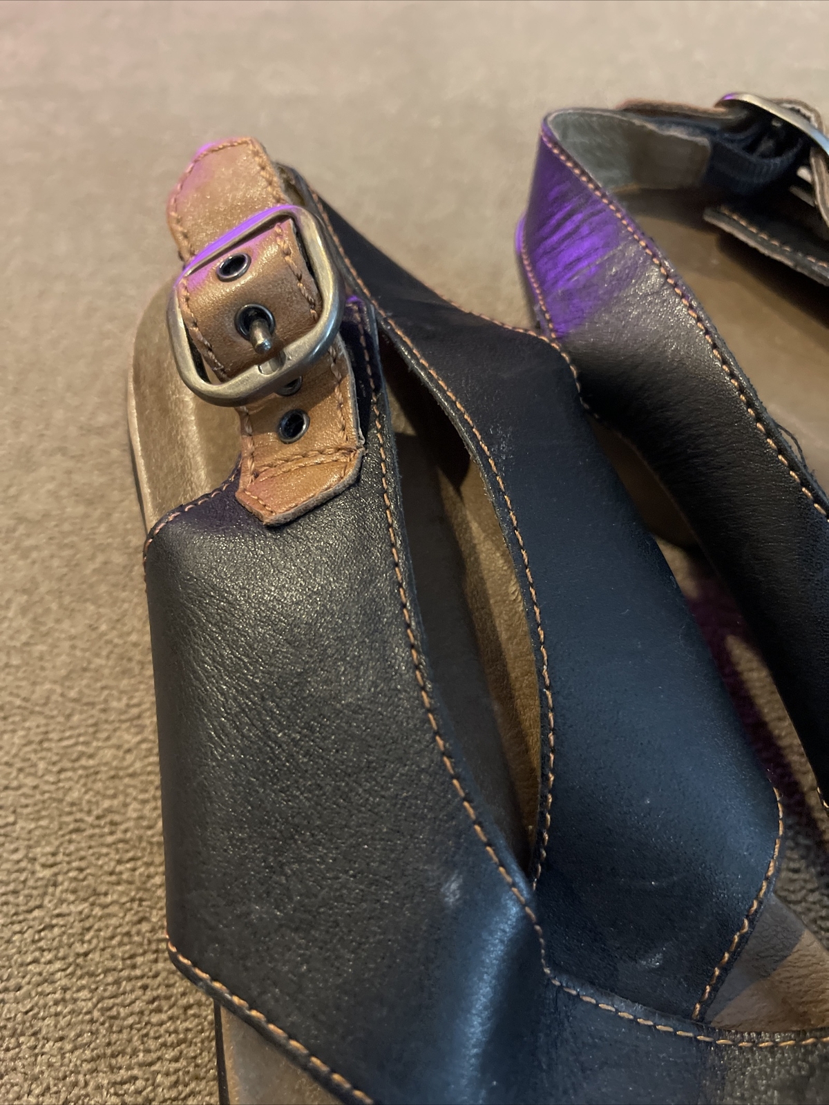Dansko Brown Leather Strap Clog Sandals Shoes Women’s Size 38 (TD)