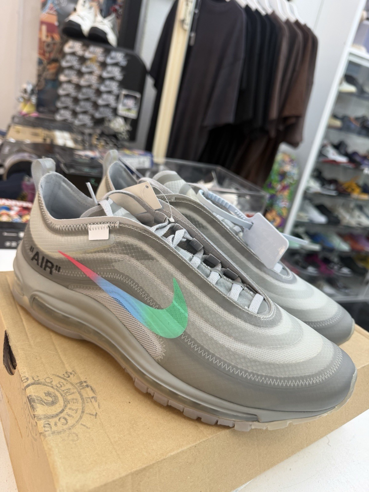 Off-White × Nike Air Max 97 Grey AJ4585-101 Men’s 9.5 NEW